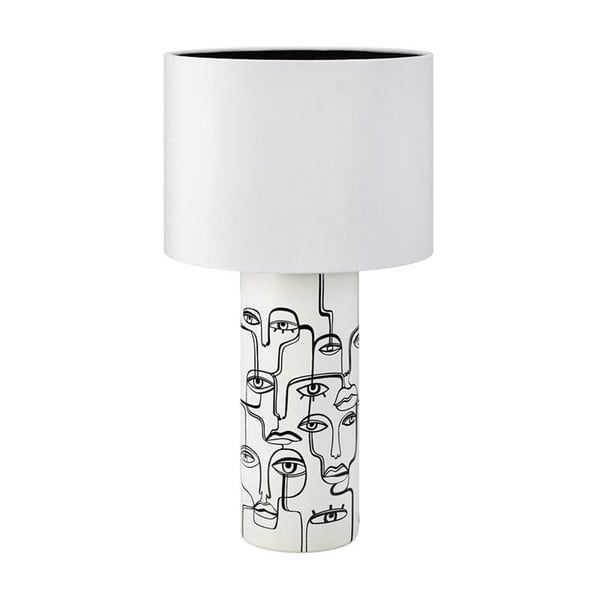 Бяла настолна лампа с принт, височина 61,5 cm Family - Markslöjd