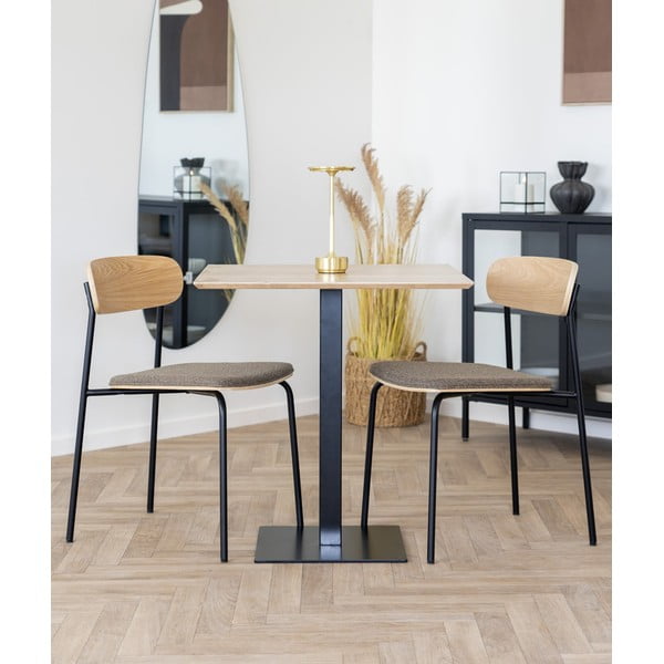 Черен/кафяв трапезен стол за подреждане от декор от ясен Estepona – House Nordic-image-1