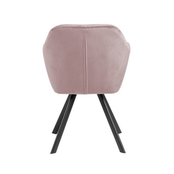 Светлорозов тапициран трапезен стол с подлакътници Lola – Actona-image-2