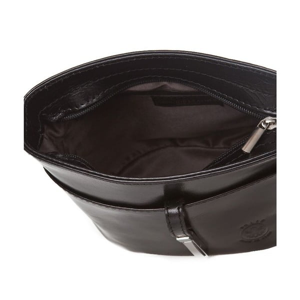 Черна кожена чанта Severina - Markese-image-3