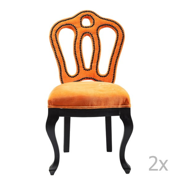Sada 2 židlí se sametovým potahem Kare Design Royal