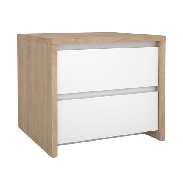 Нощно шкафче в бял и естествен цвят Next – Tvilum