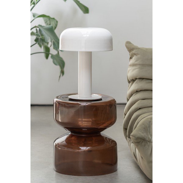 Стъклена кръгла странична масичка ø 35 cm Doble  – Leitmotiv-image-1