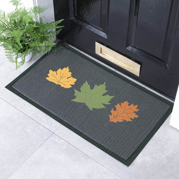 Изтривалка 40x70 cm Autumn Leaves on Green – Artsy Doormats-image-1