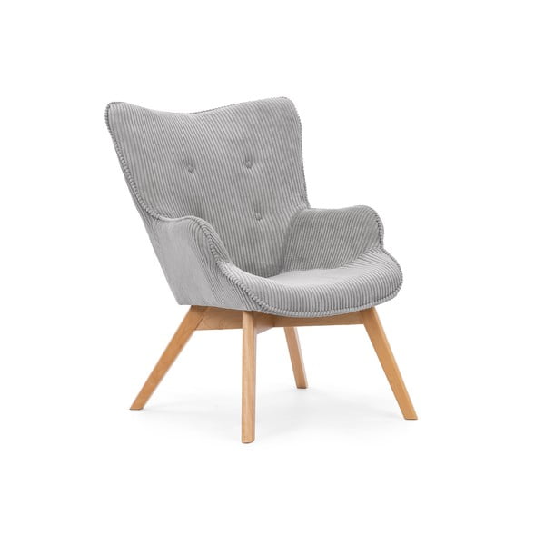 Сиво кресло от рипсено кадифе Niko – Ropez