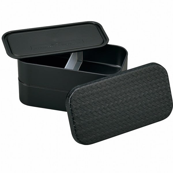 Černý svačinový box Joli Bento B&W, 1 l