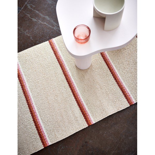 Пътека за открито и закрито в тухлен и кремав цвят 70x180 cm Olle Brick Cream – Pappelina-image-1