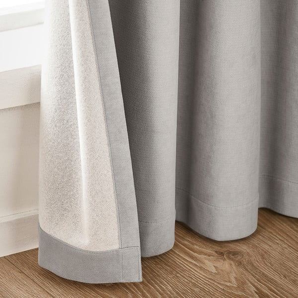 Сиви затъмняващи пердета в комплект от 2 бр. 117x183 cm Wilson – Catherine Lansfield-image-2