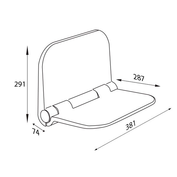 Седалка за душ Aqualine Dino – Sapho-image-3
