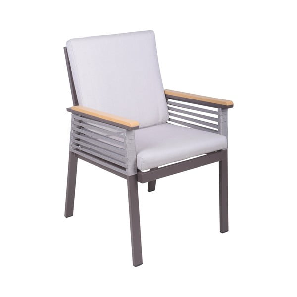 Светлосив градински стол метален Denia – Garden Pleasure