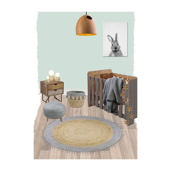 Ručně vyrobená taburetka s čalouněním z konopného vlákna Nattiot Alesha-image-3