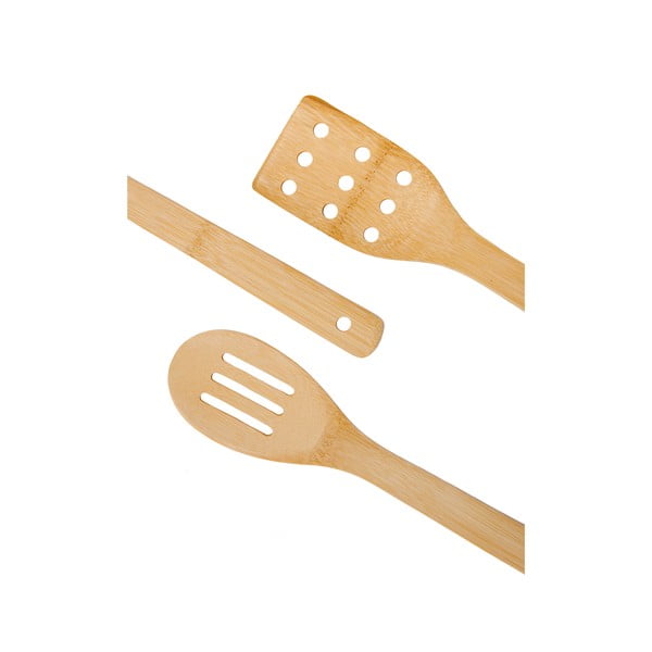 Бамбуков комплект кухненски прибори 8 бр. с поставка - Bonami Essentials-image-3