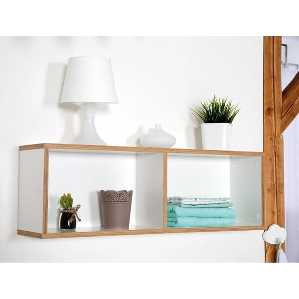 Бяла детска етажерка за стена 90x29 cm Finn - Roba-image-2