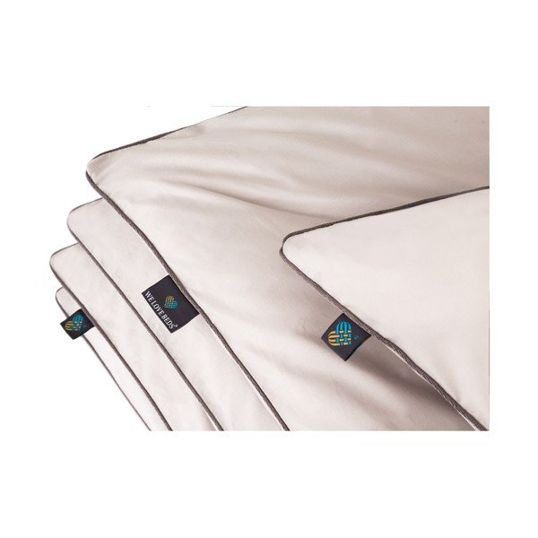 Светлосива памучна калъфка за възглавница Perla, 70 x 80 cm - WeLoveBeds-image-1