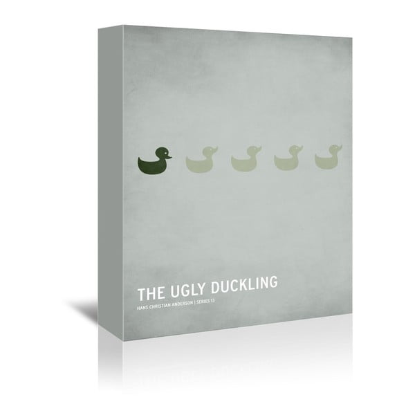 Obraz na plátně Ugly duckling With Text od Christiana Jacksona