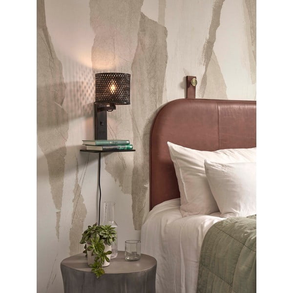 Черна стенна лампа ø 18 cm Java - Good&Mojo-image-3