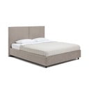 Двойно тапицирано кафяво-сиво легло с място за съхранение и включена подматрачна рамка 180x200 cm Myra Bold – Bonami Selection