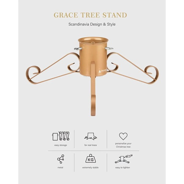 Червена метална стойка за коледна елха Grace - Tree Nest-image-2