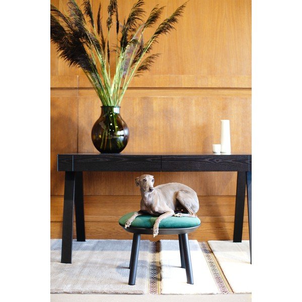 Табуретка за крака от зелено и черно кадифе Naïve - EMKO-image-1