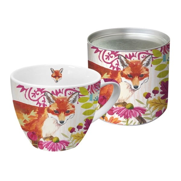 Чаша от костен порцелан в подаръчна кутия Autumn Fox, 450 ml - PPD
