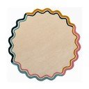 Ръчно изработен вълнен кръгъл килим в естествен цвят ø 180 cm Leo Scallop – Flair Rugs