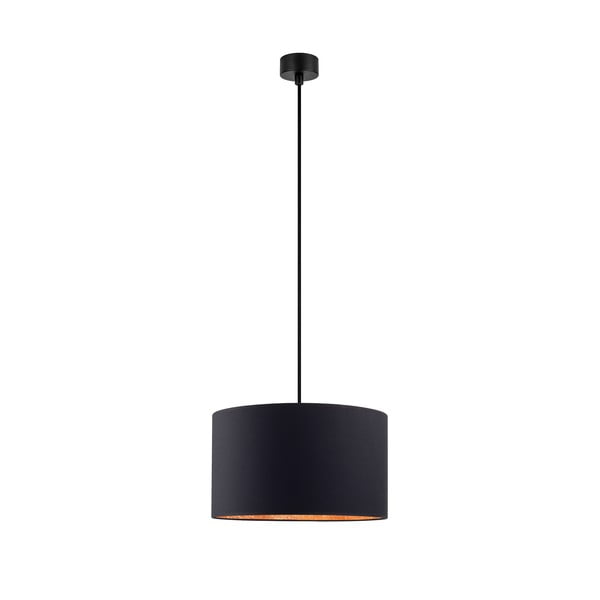 Черна висяща лампа с меден цвят на вътрешността , ⌀ 36 cm Mika - Sotto Luce