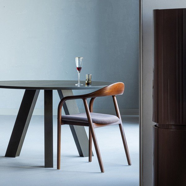 Кръгла трапезна маса от масивен дъб ø 129 cm Rhonda – WOOOD-image-3