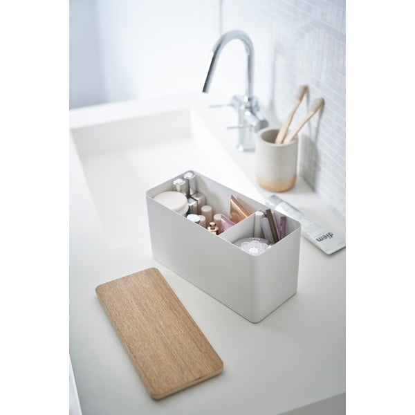 Бял органайзер с капак от шперплат Yamazaki Rin - YAMAZAKI-image-1