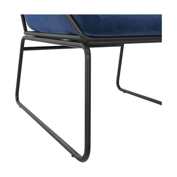 Синьо  кадифено кресло Avery – Støraa-image-4