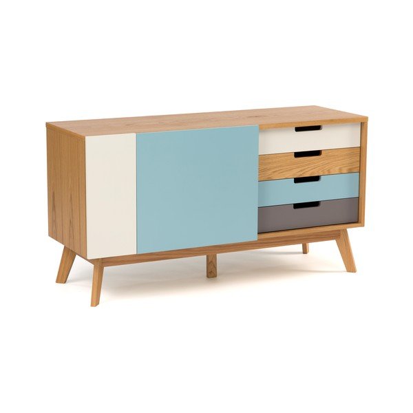 Комод със сини детайли Chaser - Woodman-image-3