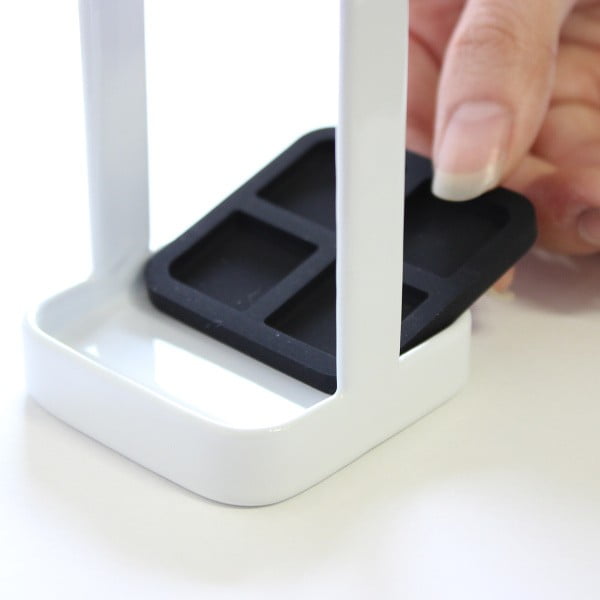 Бял държач за четки за зъби Slim Tower - YAMAZAKI-image-2