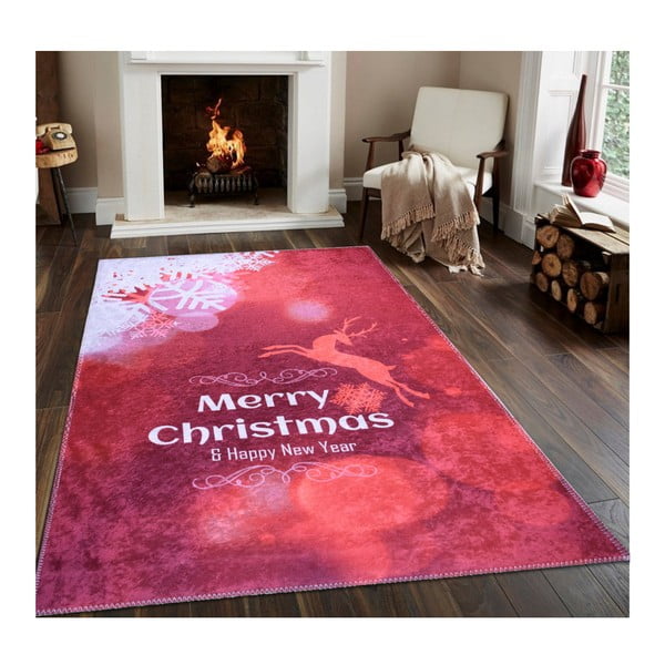 Червен бегач Коледа, 80 x 200 cm - Vitaus