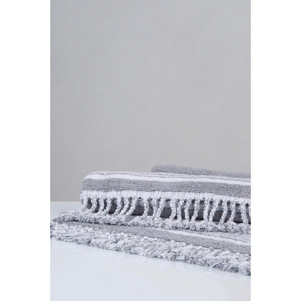 Сива памучна изтривалка за баня , 60 x 90 cm Martil - Foutastic-image-3