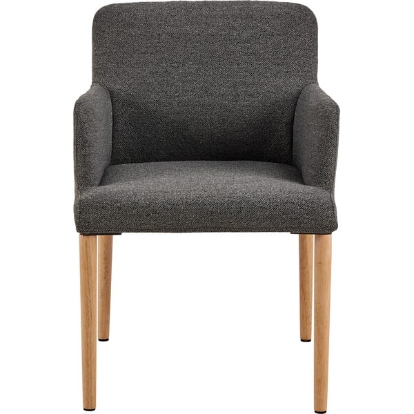 Сив тапициран трапезен стол с подлакътници Zoe – Actona-image-3