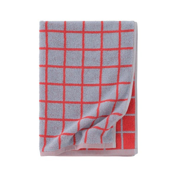 Червена/светлосиня памучна кърпа 50x70 cm Grid – Jotex