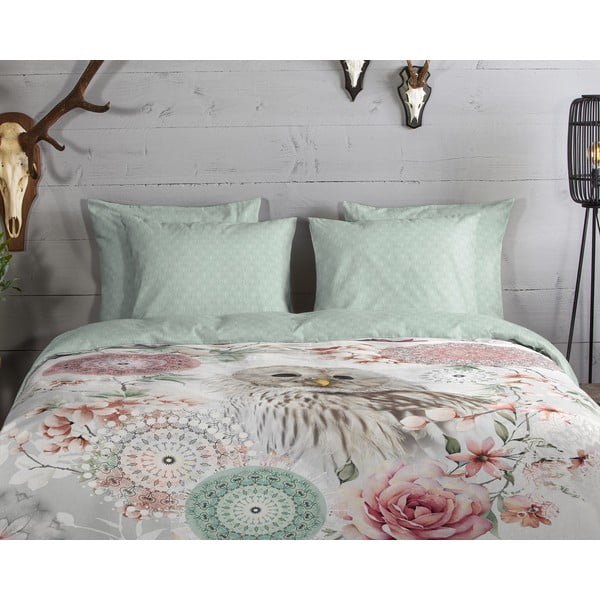 Зелено единично  фланелено спално бельо 140x200 cm Omaira – HIP-image-2