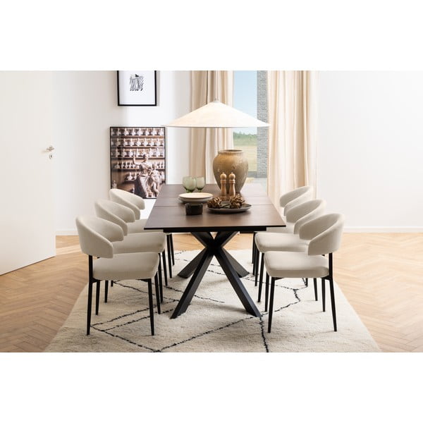 Керамична сгъваема маса за хранене 90x210 cm Irwine - Actona-image-3