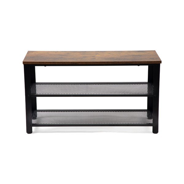 Черна стоманена стойка за обувки 80x45x30 cm Arne – Bonami Essentials-image-2