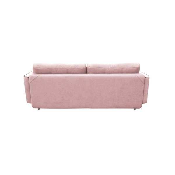 Růžová trojmístná rozkládací pohovka se světlými nohami Mazzini Sofas Ivy-image-3