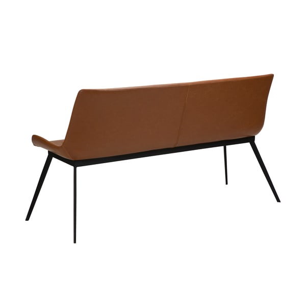 Кафява пейка в цвят коняк с имитация на кожа Hype - DAN-FORM Denmark-image-3