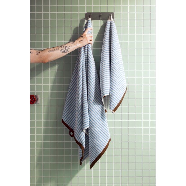 Кафява/кремава памучна хавлиена кърпа от тери 70x140 cm Gobo – noo.ma-image-4