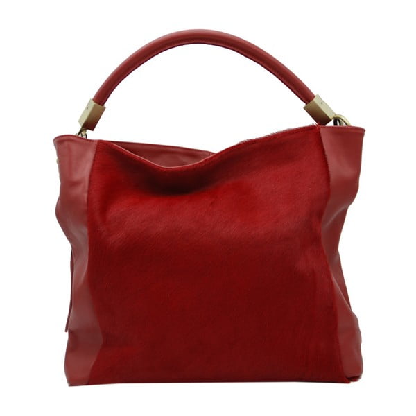 Червена чанта от естествена кожа Sarmuto - Andrea Cardone