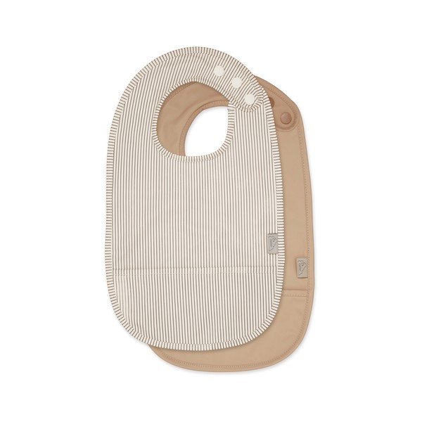 Бежови детски лигавници 2 бр. Classic Stripes Camel – Cam Cam Copenhagen