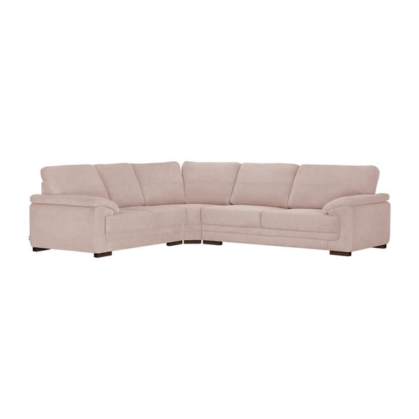 Прахово розов ъглов разтегателен диван Casavola, ширина 2,57 м, десен ъгъл - Florenzzi
