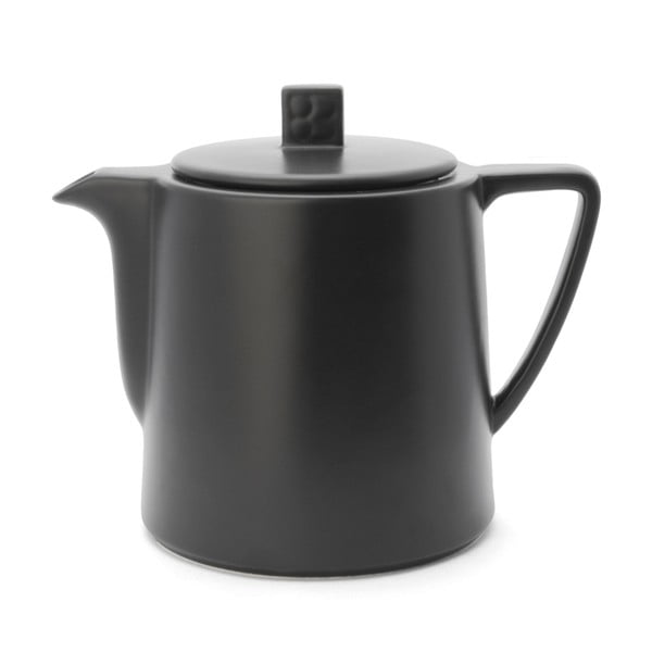 Черен керамичен чайник с цедка за насипен чай Lund, 1 л - Bredemeijer