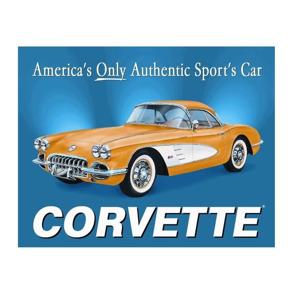 Метална табела Corvette, 30x40 cm - Postershop