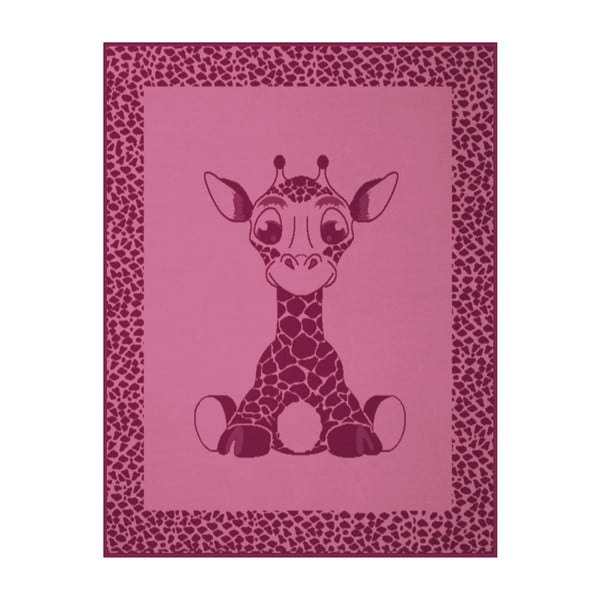 Dětská deka Giraffe Pink, 75x100 cm