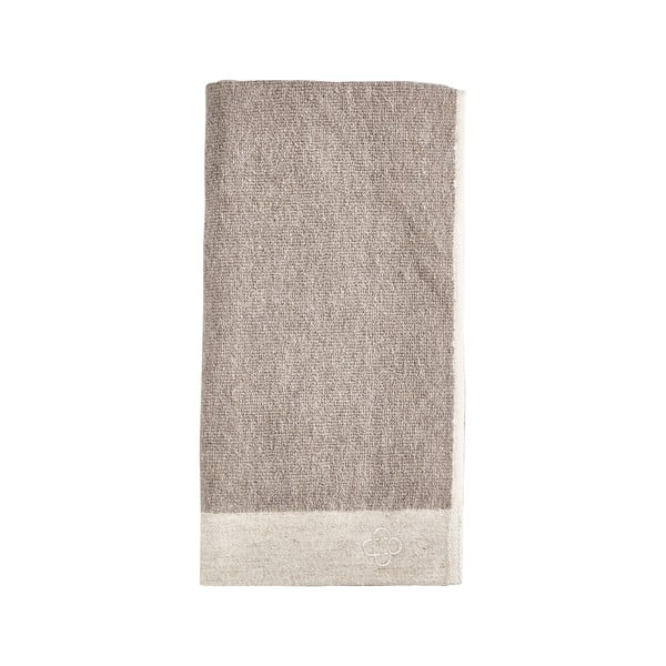 Кафява хавлиена кърпа с лен 100x50 cm Inu - Zone
