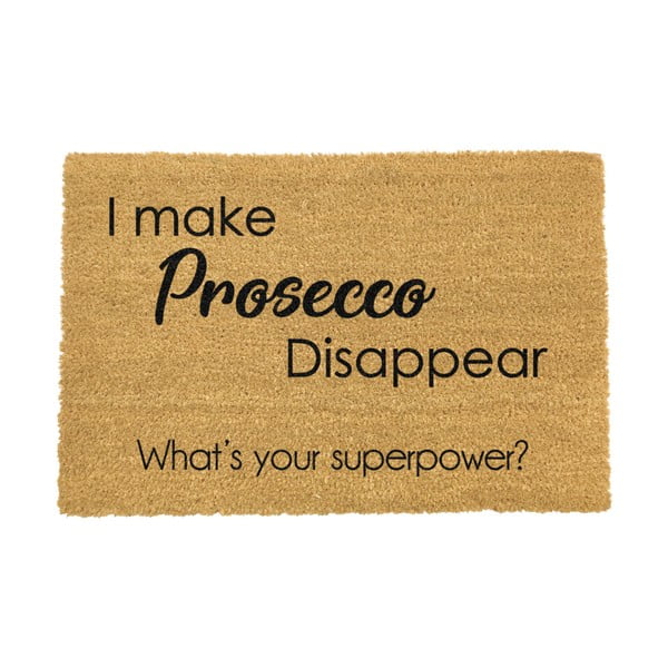 Рогозка от естествени кокосови влакна , 40 x 60 cm I Make Prosecco Disappear - Artsy Doormats