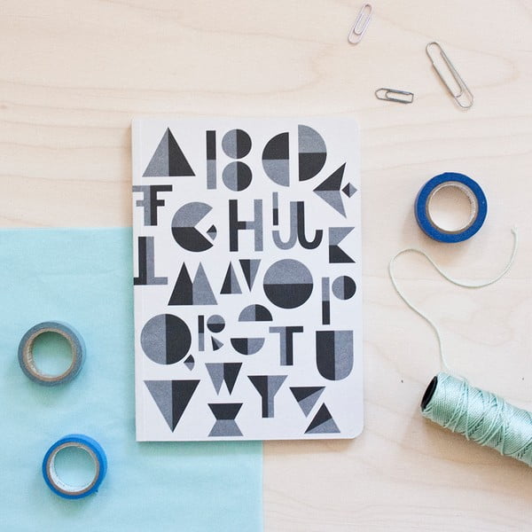 Šedý zápisník Michelle Carlslund Alphabet-image-1